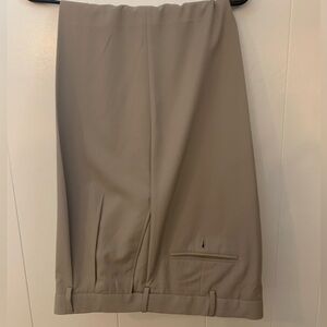 Haggar Hidden Expandable Waistband Pants with Pleats & Cuffs